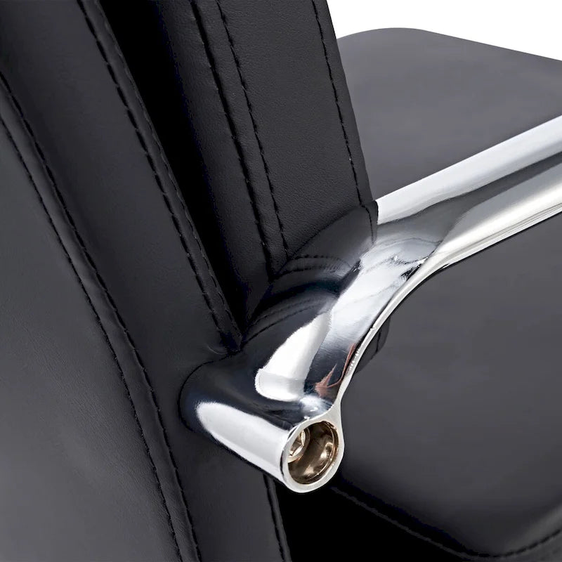 Chaise de Bureau Ergonomique en Cuir PU Réglable avec Coussin Épaissi - N/A