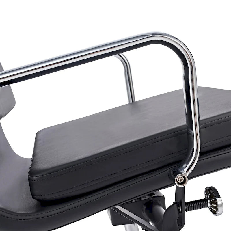 Chaise de Bureau Ergonomique en Cuir PU Réglable avec Coussin Épaissi - N/A