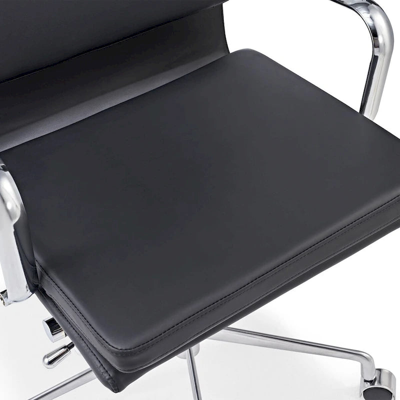Chaise de Bureau Ergonomique en Cuir PU Réglable avec Coussin Épaissi - N/A