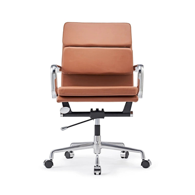 Chaise de Bureau Ergonomique en Cuir PU Réglable avec Coussin Épaissi - N/A