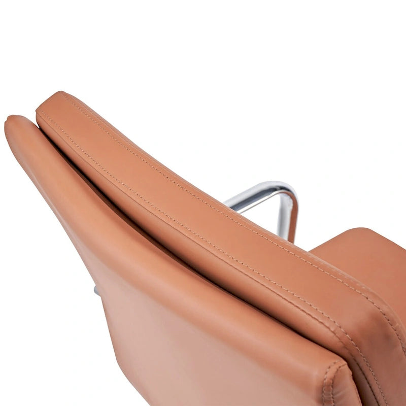 Chaise de Bureau Ergonomique en Cuir PU Réglable avec Coussin Épaissi - N/A