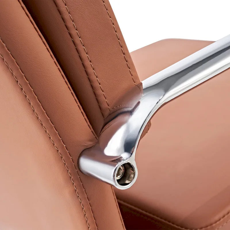 Chaise de Bureau Ergonomique en Cuir PU Réglable avec Coussin Épaissi - N/A