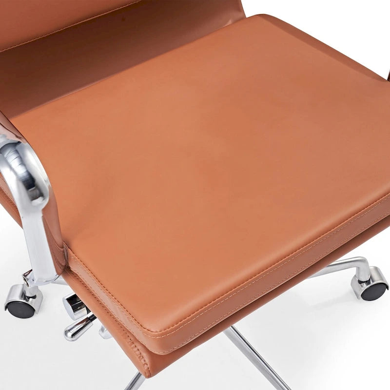 Chaise de Bureau Ergonomique en Cuir PU Réglable avec Coussin Épaissi - N/A
