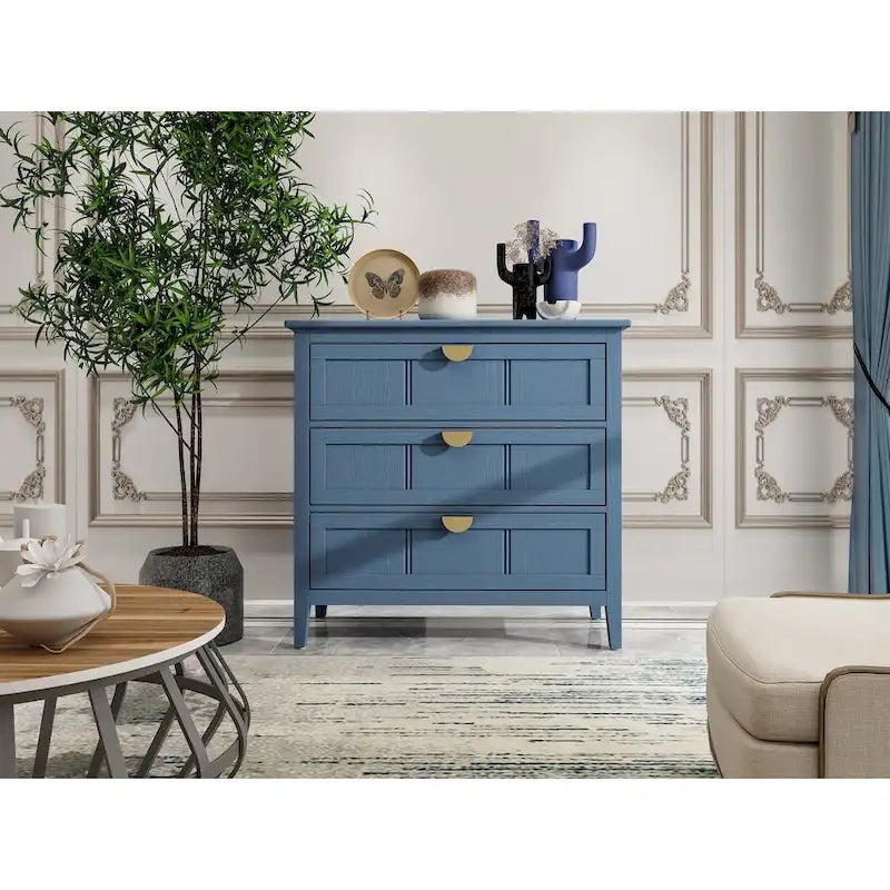 Meuble à 3 tiroirs, Mobilier américain, Convient pour chambre, salon, bureau