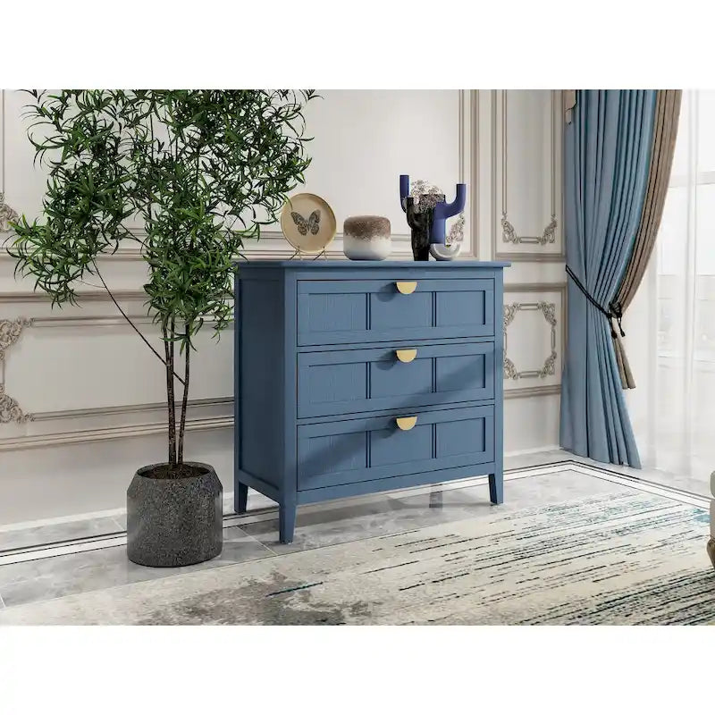 Meuble à 3 tiroirs, Mobilier américain, Convient pour chambre, salon, bureau