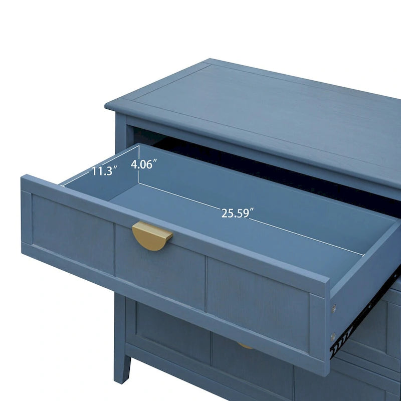 Meuble à 3 tiroirs, Mobilier américain, Convient pour chambre, salon, bureau