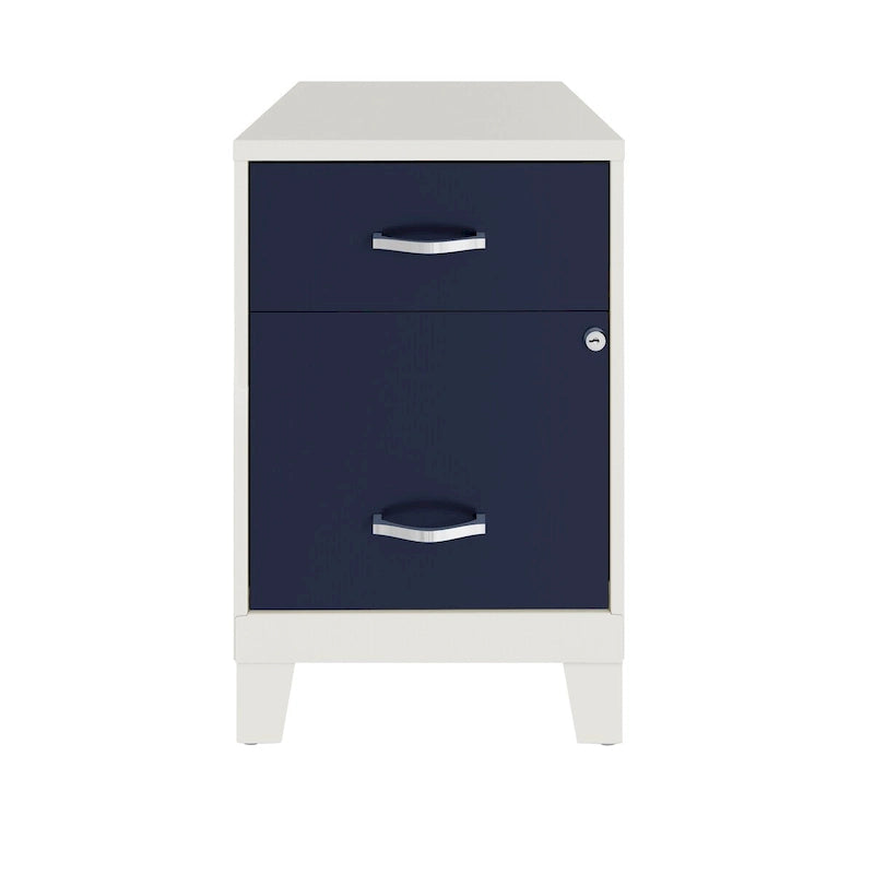 Classeur vertical 2 tiroirs 18D avec tiroir d'accessoires et pieds