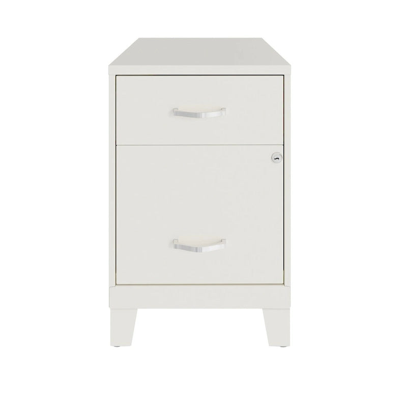Classeur vertical 2 tiroirs 18D avec tiroir d'accessoires et pieds