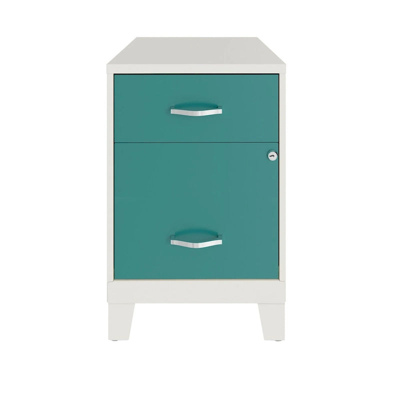 Classeur vertical 2 tiroirs 18D avec tiroir d'accessoires et pieds